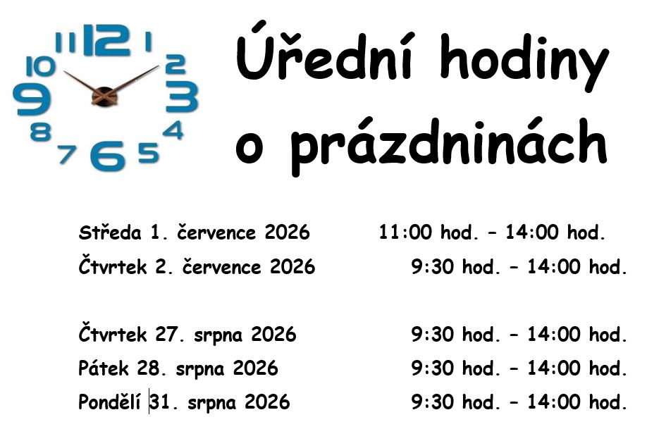 Úřední hodiny o prázdninách